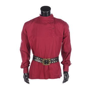 Lot # 1046 : JAMES BOND: OCTOPUSSY (1983) - Peter Nelson Collection: James Bond's (Roger Moore) Knife Thrower Disguise Shirt and Belt