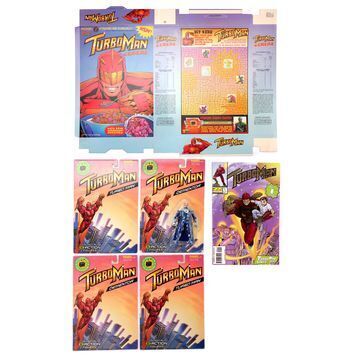 Lot # 1087 : JINGLE ALL THE WAY (1996) - Set of Turbo Man and Dementor Memorabilia