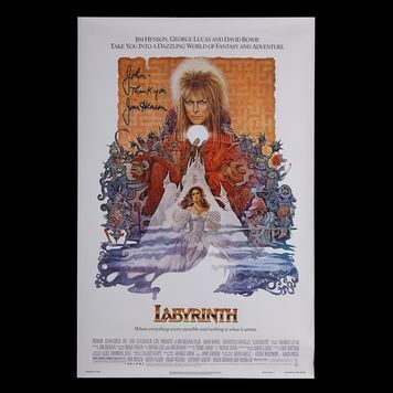 Lot # 1111 : LABYRINTH (1986) - Jim Henson Autographed One-Sheet