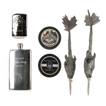 Lot # 1129 : LITTLE NICKY (2000) - Rubber Demon Darts, Crew Gifts and Hockey Pucks