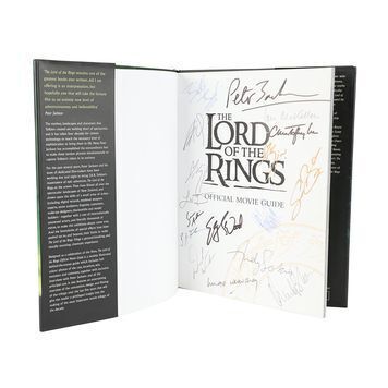Lot # 1133 : LORD OF THE RINGS: THE FELLOWSHIP OF THE RING, THE (2001) - Peter Jackson and Main Cast Autographed Movie Guide Book