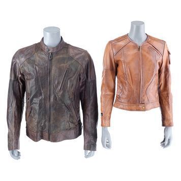 Lot # 1142 : LOST IN SPACE (T.V. SERIES, 2018 - 2022) - John (Toby Stephens) and Maureen Robinson's (Molly Parker) Leather Jackets