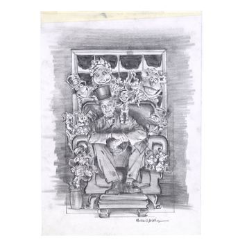 Lot # 1173 : MUPPET CHRISTMAS CAROL, THE (1992) - Morgan Weistling Pencil Poster-concept Drawing