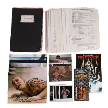 Lot # 1178 : NIGHTBREED (1990) - Simon Bamford's Personal Shooting Script, Behind-the-scenes Photos and Ephemera