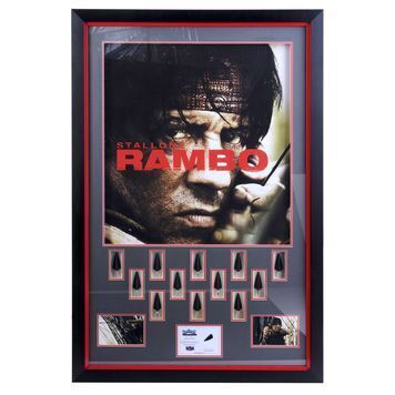 Lot # 1220 : RAMBO (2008) - John Rambo's (Sylvester Stallone) Arrowheads Framed Display