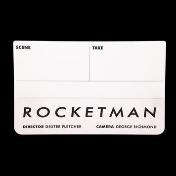 Lot # 1237 : ROCKETMAN (2019) - Oversized Clapper Slate