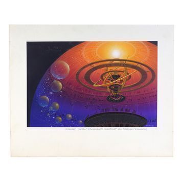 Lot # 1260 : SHOWSCAN (CHEVY COMMERCIAL) - Hand-Painted Ralph McQuarrie "Alien Spacecraft" Production Illustration
