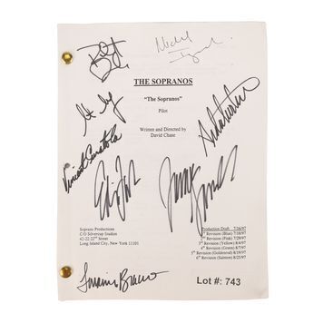 Lot # 1270 : SOPRANOS, THE (T.V. SERIES, 1999 - 2007) - Cast-autographed Pilot Script