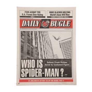 Lot # 1288 : SPIDER-MAN (2002) - Daily Bugle "Who Is Spider-Man?" Newspaper Cover