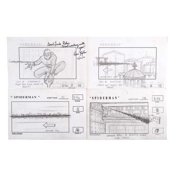 Lot # 1292 : SPIDER-MAN (2002) - Four Hand-drawn Storyboards