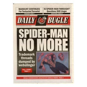 Lot # 1295 : SPIDER-MAN 2 (2004) - "Spider-Man No More" Daily Bugle Newspaper with Inserts