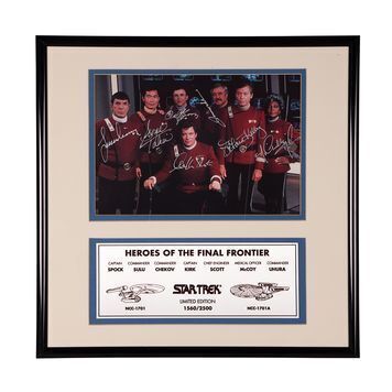 Lot # 1303 : STAR TREK V: THE FINAL FRONTIER (1989) - "Heroes Of The Final Frontier" Cast Autographed Photo
