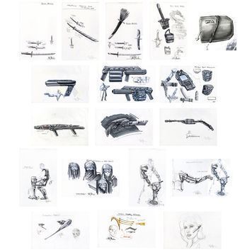 Lot # 1306 : STAR TREK (2009) - Set of 18 Hand-Illustrated Doug Brode Concept Artworks