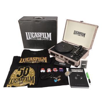 Lot # 1329 : LUCASFILM - LucasFilm Record Player and Crew Gifts