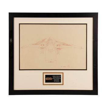 Lot # 1351 : STAR WARS: A NEW HOPE (1977) - Joe Johnston Original Production-used X-Wing and Y-Wing Designs