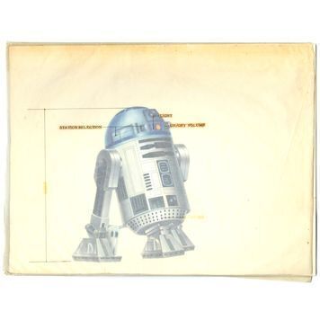 Lot # 1359 : STAR WARS: A NEW HOPE (1977) - Charles Lippincott Collection: Hand-Painted Concept Artwork for Japanese Coca-Cola R2-D2 Radio Product