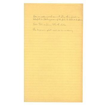 Lot # 1376 : STAR WARS: THE EMPIRE STRIKES BACK (1980) - Handwritten George Lucas "Ben," "Yoda," and "Emperor" Story Notes