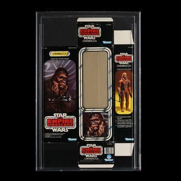 Lot # 1380 : STAR WARS: THE EMPIRE STRIKES BACK (1980) - 12" Chewbacca Flat Box AFA 50 VG