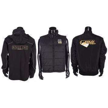 Lot # 1396 : STAR WARS: THE FORCE AWAKENS (2015), ROGUE ONE: A STAR WARS STORY (2016) AND SOLO: A STAR WARS STORY (2018) - Set of Three Crew Jackets