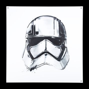 Lot # 1400 : STAR WARS: THE FORCE AWAKENS (2015) - Harrods "Star Wars Gallery" Captain Phasma Helmet Acrylic Screen Print