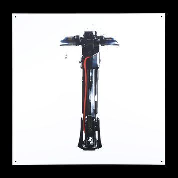 Lot # 1401 : STAR WARS: THE FORCE AWAKENS (2015) - Harrods "Star Wars Gallery" Kylo Ren Lightsaber Acrylic Screen Print