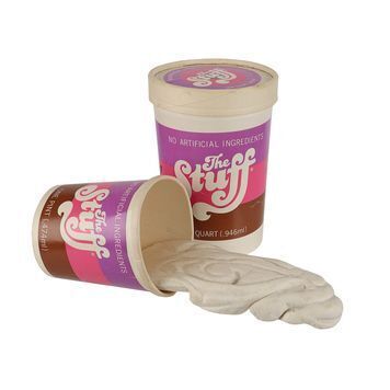 Lot # 1416 : STUFF, THE (1985) - SFX "The Stuff", Small Container and Large Container Autographed by Larry Cohen