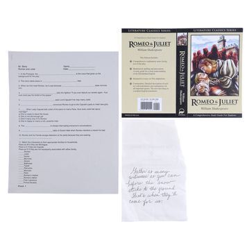 Lot # 1498 : TWILIGHT SAGA: NEW MOON (2009)/THE TWILIGHT SAGA: BREAKING DAWN - PART 2 (2012), THE - Bella Swan's Test and Book Cover with Alice Cullen's Note to Bella