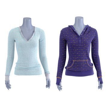 Lot # 1499 : TWILIGHT SAGA: NEW MOON (2009)/THE TWILIGHT SAGA: ECLIPSE (2010), THE - Bella Swan's Striped Henley and Thermal Hoodie