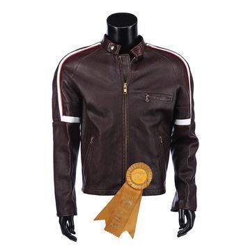 Lot # 1508 : WAR OF THE WORLDS (2005) - Ray Ferrier's (Tom Cruise) "Virgin" Leather Jacket and Rachel Ferrier's (Dakota Fanning) Third Place Rosett