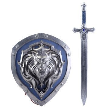 Lot # 1512 : WARCRAFT (2016) - Alliance Knight's Shield with Foot Soldier Sword