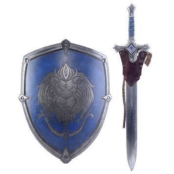 Lot # 1513 : WARCRAFT (2016) - Alliance Foot Soldier's Sword, Scabbard, and Shield