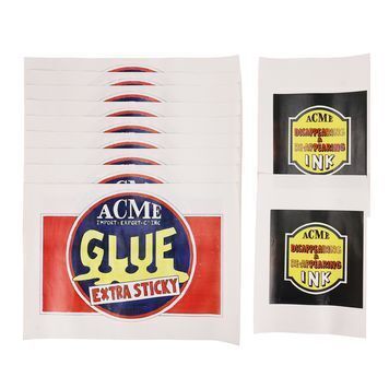 Lot # 1521 : WHO FRAMED ROGER RABBIT (1988) - Philip Kohler Collection: Set of Acme Glue Disappearing Ink Label Design Prints