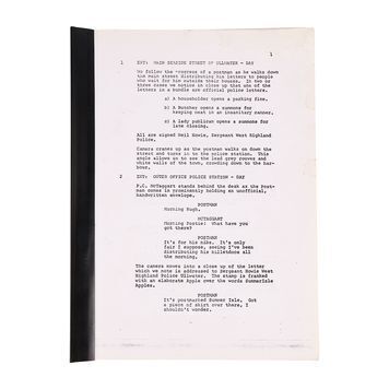Lot # 1523 : WICKER MAN, THE (1973) - Sir Christopher Lee-owned Script