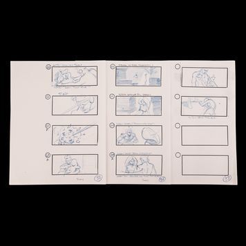 Lot # 1531 : X-MEN (2000) - Set of Hand-drawn Pencil Storyboards of Wolverine Confronting Mystique