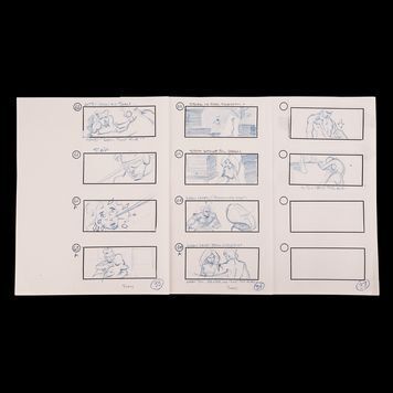 Lot # 1531 : X-MEN (2000) - Set of Hand-drawn Pencil Storyboards of Wolverine Confronting Mystique