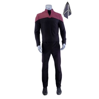 Lot # 4: Season 1 Starfleet 2390s Men's Command Uniform with Production-Quality Replica Combadge