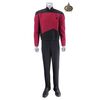 Lot # 7: Jean-Luc Picard Stunt 2360s Starfleet Uniform with Production-Quality Replica Combadge
