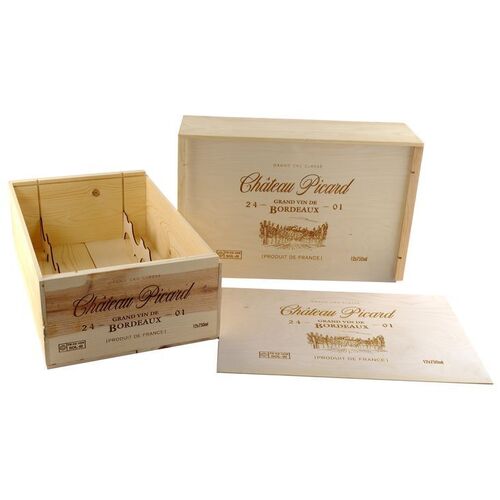 Lot # 34: Set of Two Chateau Picard Bordeaux Wine Crates