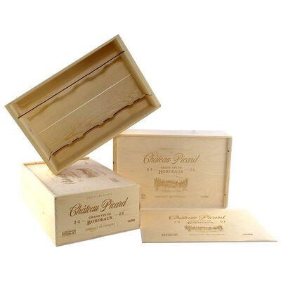 Lot # 57: Set of Three Chateau Picard Bordeaux Wine Crates