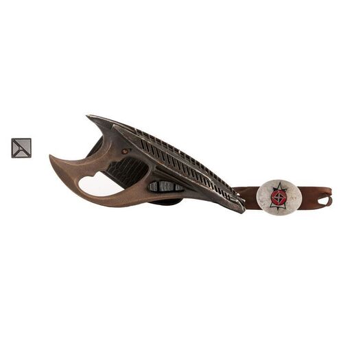 Lot # 85: Static Romulan Rebirther Disruptor with Rebirther Armband and Combadge