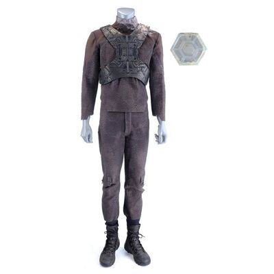 Lot # 113: Hugh (Jonathan Del Arco) Borg Artifact Costume with Radiation Combadge