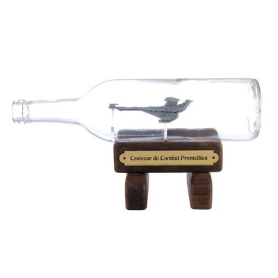 Lot # 178: Jean-Luc Picard (Patrick Stewart) Ship in a Bottle "Croiseur de Combat Promellien"