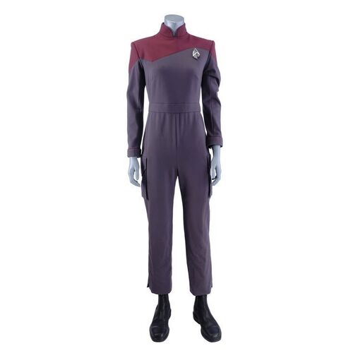 Lot # 182: Season 2 Starfleet Academy Women's Cadet Uniform with Production-Quality Replica Combadge