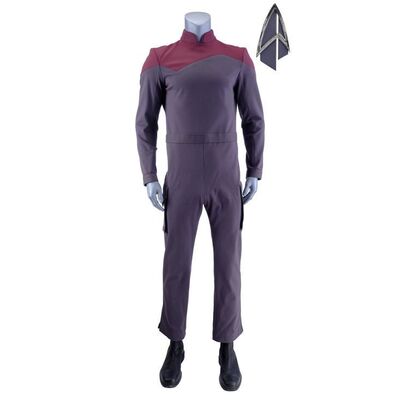 Lot # 190: Season 2 Starfleet Academy Men's Cadet Uniform with Production-Quality Replica Combadge