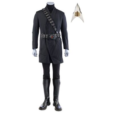 Lot # 203: General Jean-Luc Picard Stunt Confederation Uniform with Production-Quality Replica Combadge