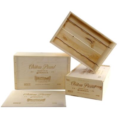 Lot # 236: Set of Three Chateau Picard Wine Crates