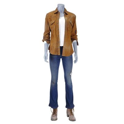 Lot # 272: Seven of Nine (Jeri Ryan) Distressed Costume with Arm Bandage