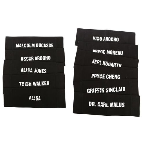 Lot #11: MARVEL'S JESSICA JONES (T.V. SERIES, 2015 - 2019) - Set of 11 Main Character Chairbacks