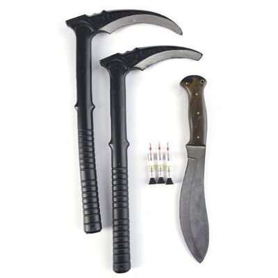 Lot #15: MARVEL - VARIOUS PRODUCTIONS (T.V. SERIES, 2015 - 2019) - Pair of The Hand Stunt Kamas, Murakami's Stunt Hunting Knife and Three Stunt Darts