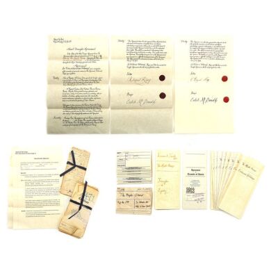 Lot #24: MARVEL'S THE DEFENDERS (T.V. SERIES, 2017) - Alexandra Reid's Transfer Documents and Hall of Records Cards